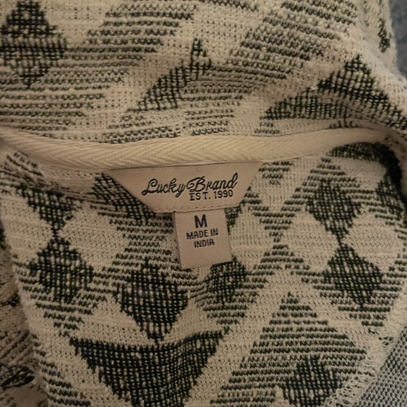 Lucky Brand Tribal Pattern Button Front Blazer Jacket Size M - Picture 13 of 13